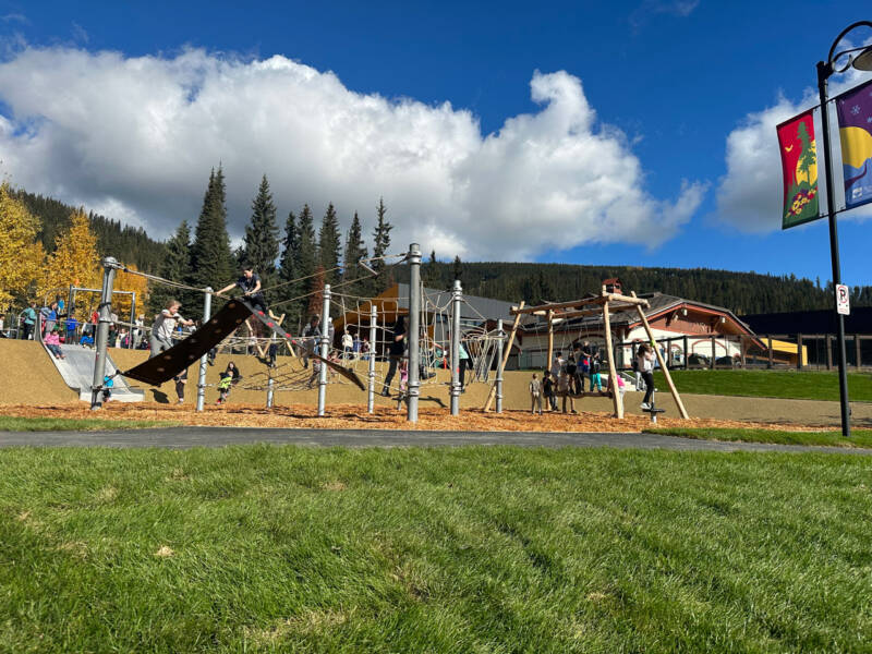 Kids in playground - Sun Peaks Resort