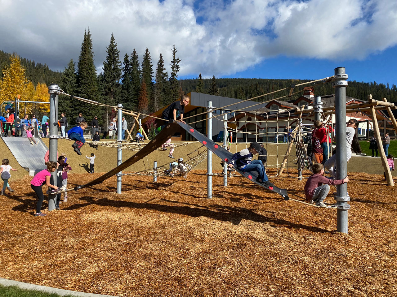 Kids in playground - Sun Peaks Resort