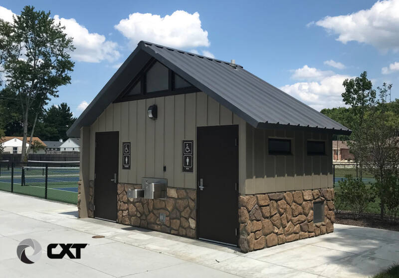 Denali flush restroom Denali - Two separate single-user, fully accessible flush restrooms.