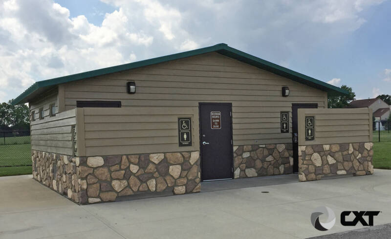 Montrose Flush Restroom with Privacy Screen