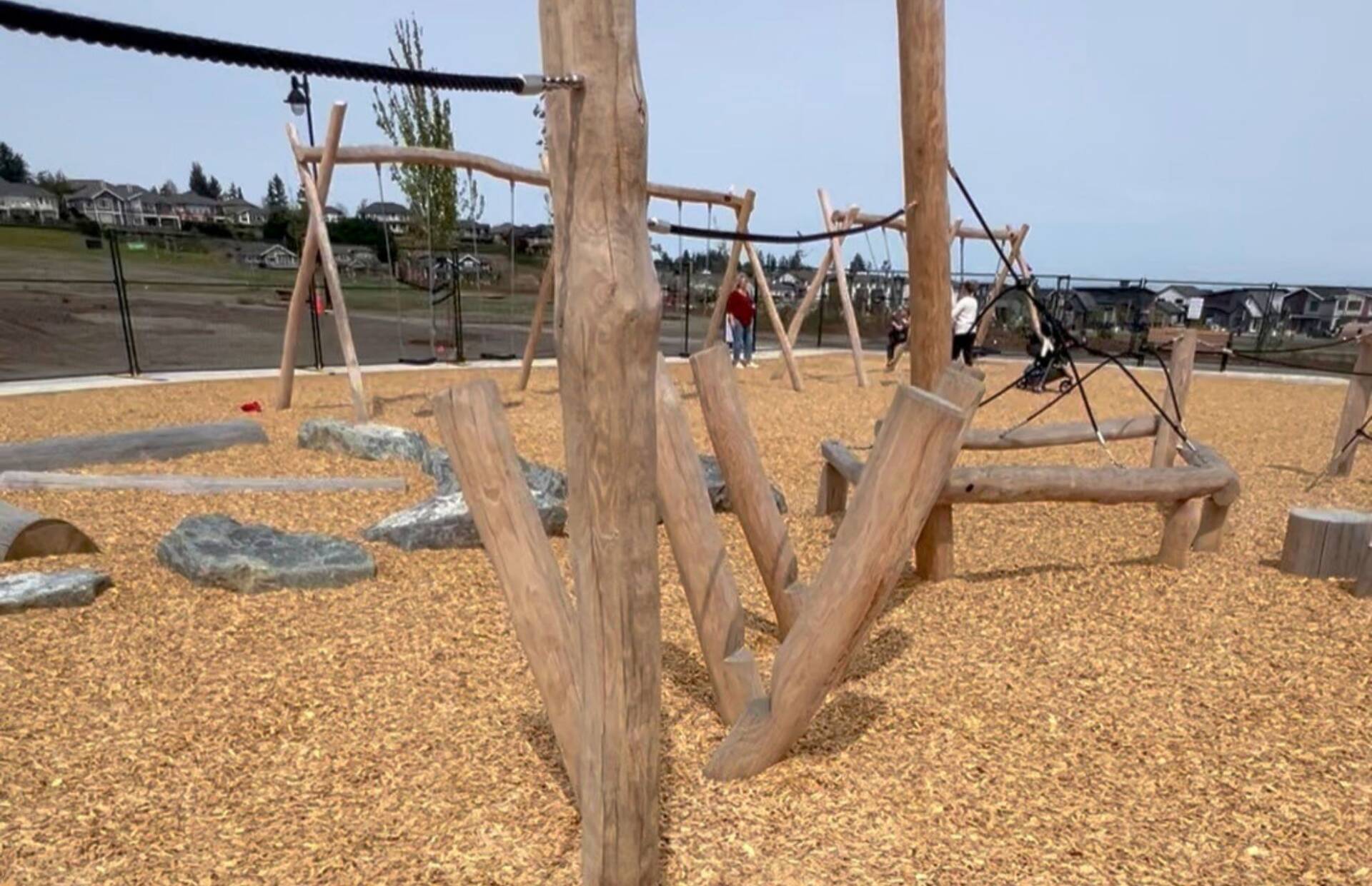 KOMPAN Robinia nature play equipment installed in Quarry Park in Colwood, BC