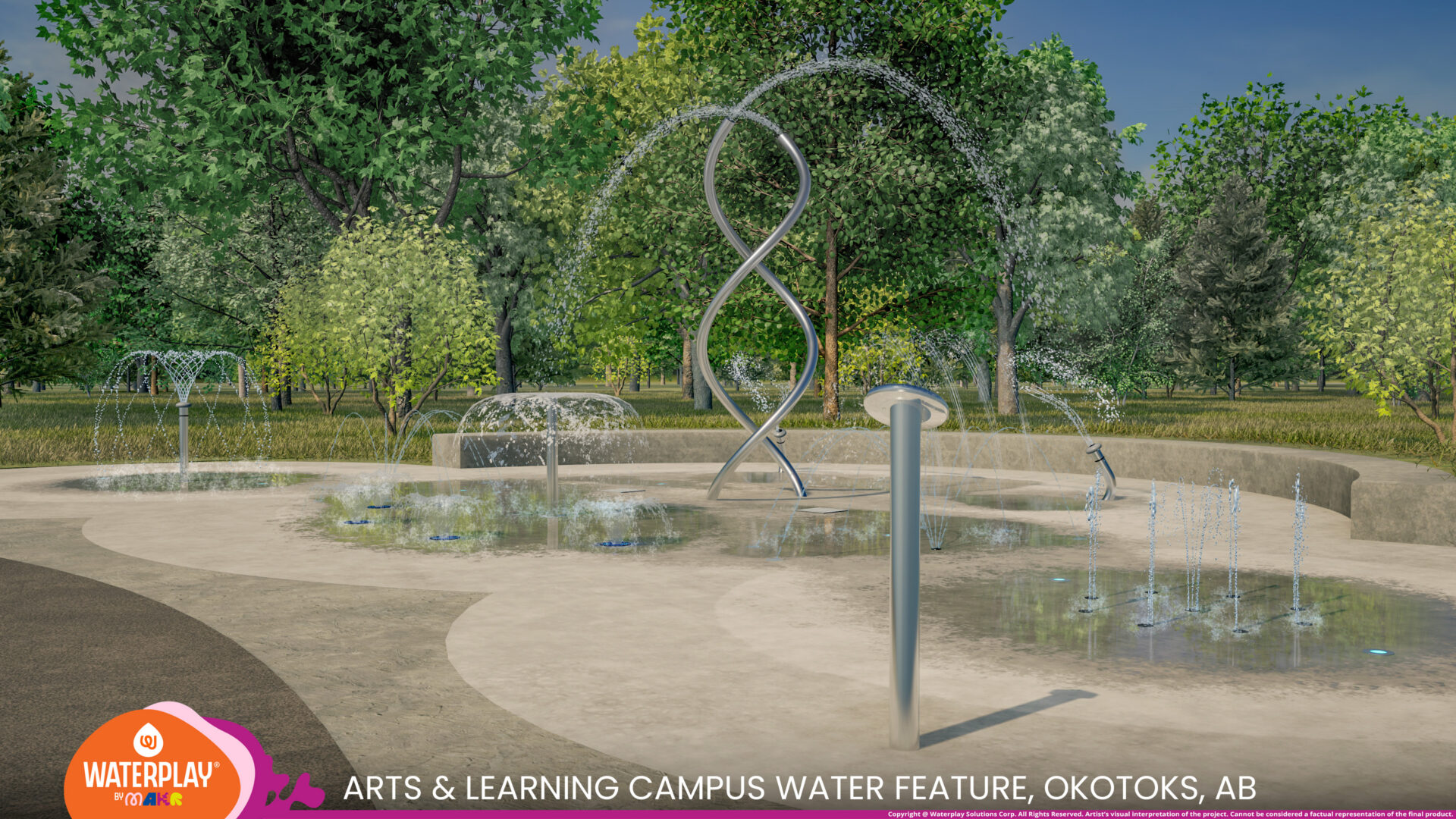 Arts & Learning Campus Water Feature, Okotoks AB render_Rev3_05