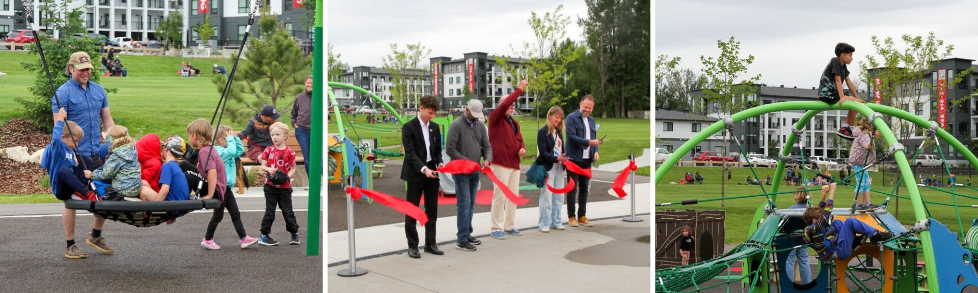 Trio of photos from Swalwell Park's grand opening in May 2026