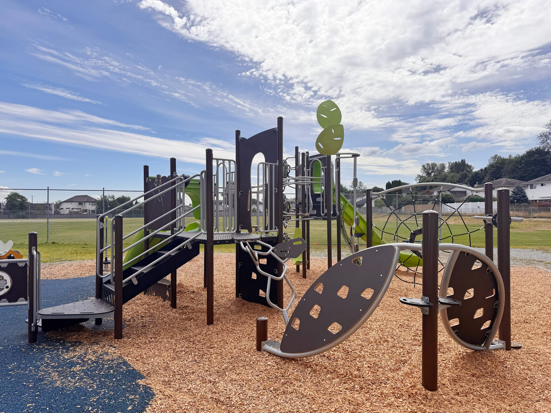 Inclusive and accessible play structure at Edith McDermott Elementary School in Pitt Meadows, BC